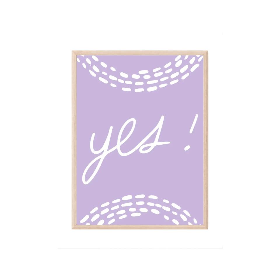 Purple YES! Poster