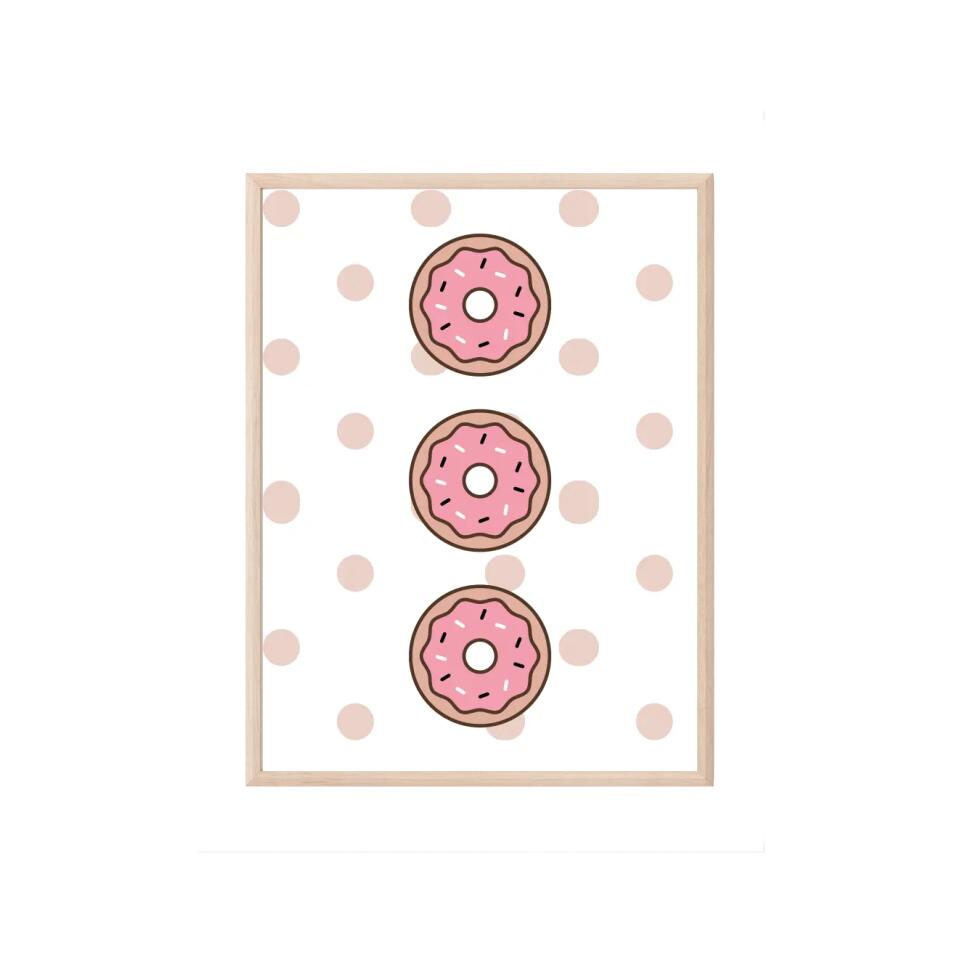 Pink Donuts Poster