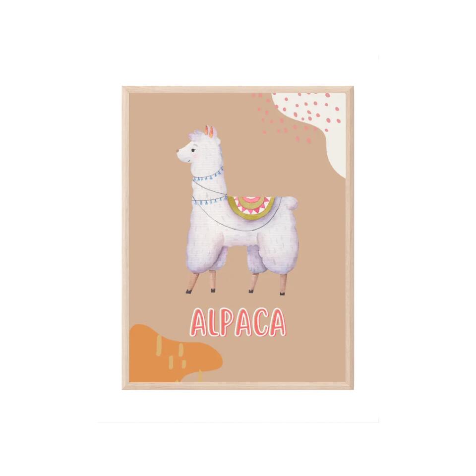 Alpaca/Alpaka Tierposter