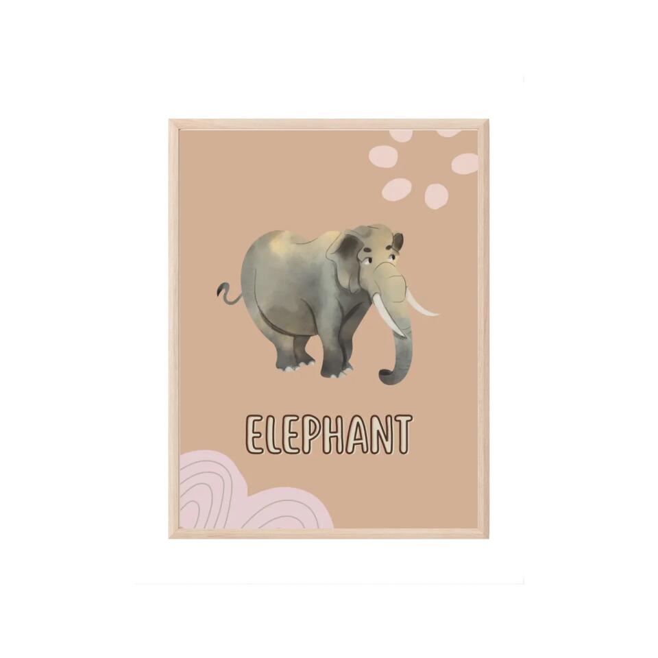 Elephant/Elefant Tierposter