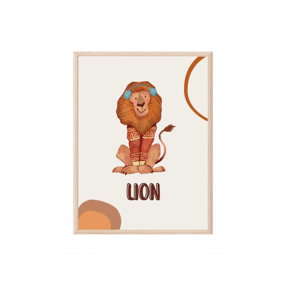 Lion/Löwe Tierposter