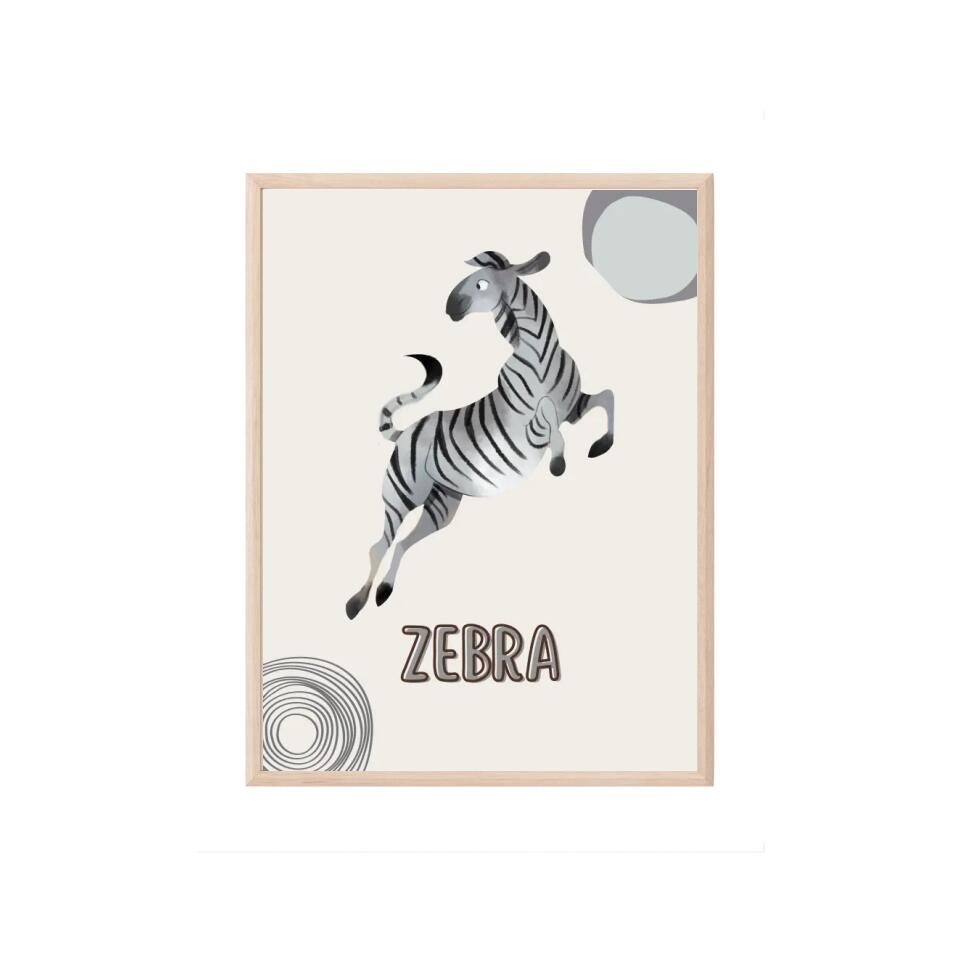 Zebra Tierposter