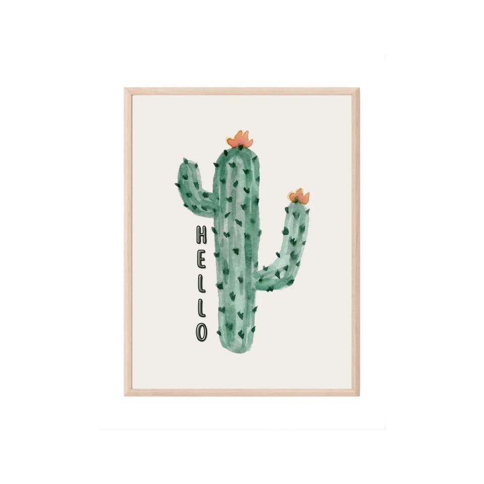 Hello! Cactus Poster