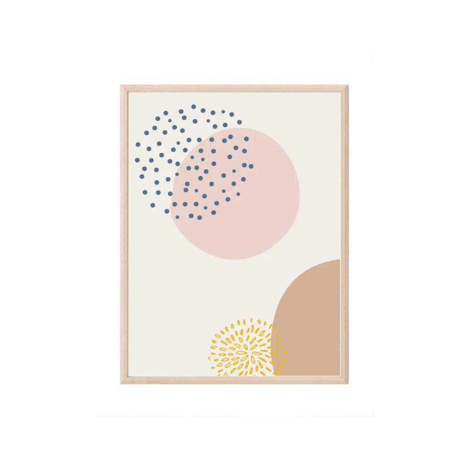 Abstract circles nude tones Poster