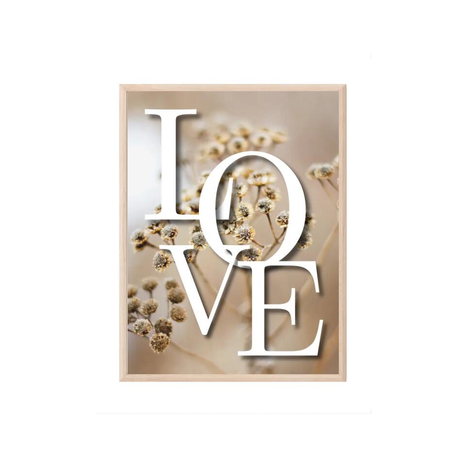 Love on dried flowers Poster