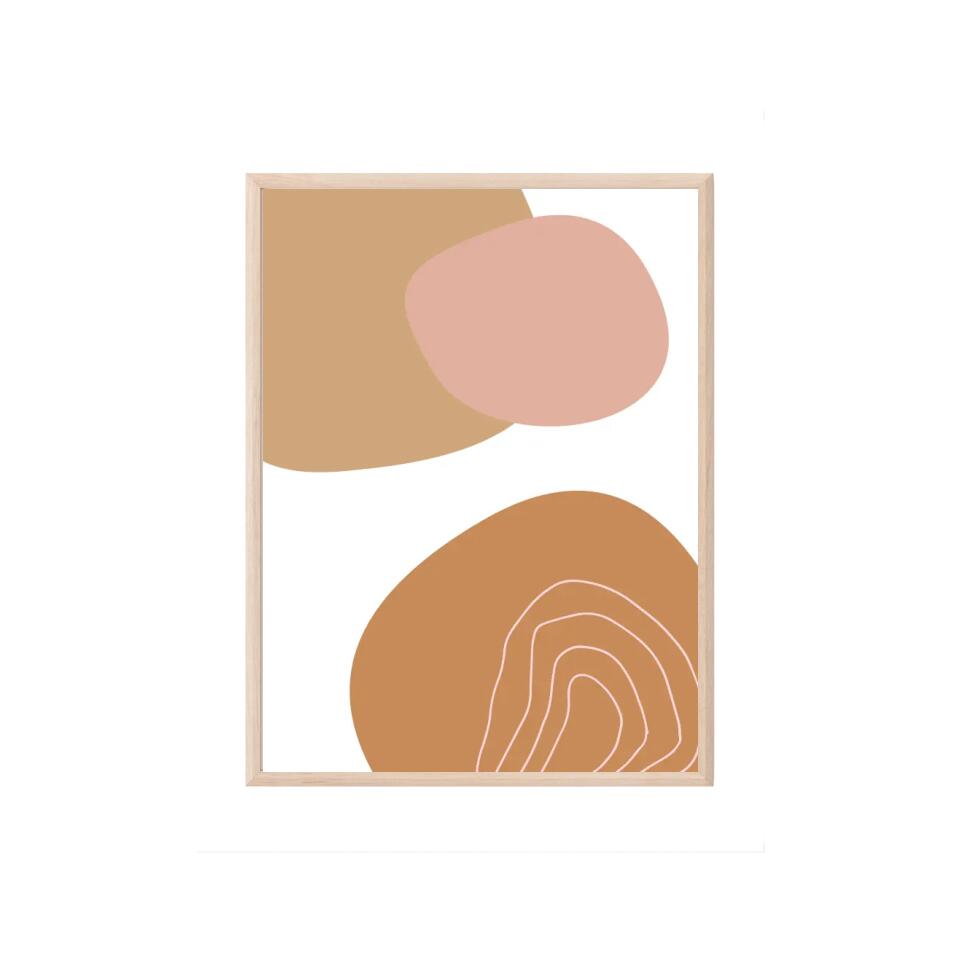 Brown abstract art Poster