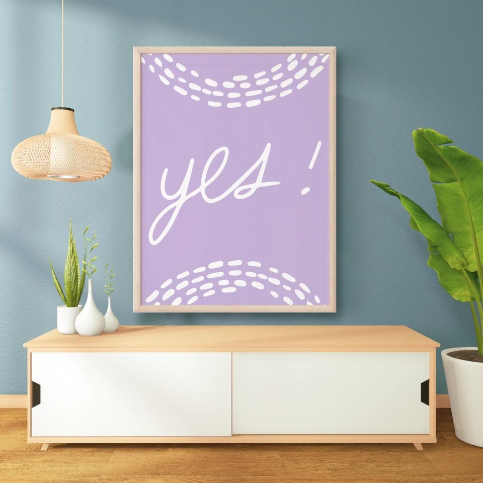 Purple YES! Poster