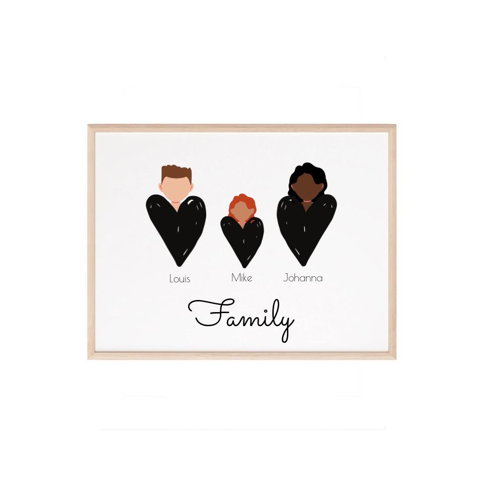 Family 3 Personen - Personalisierbar