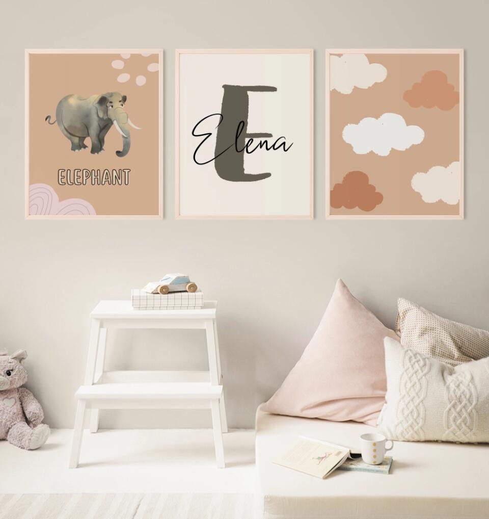 Elephant/Elefant Tierposter