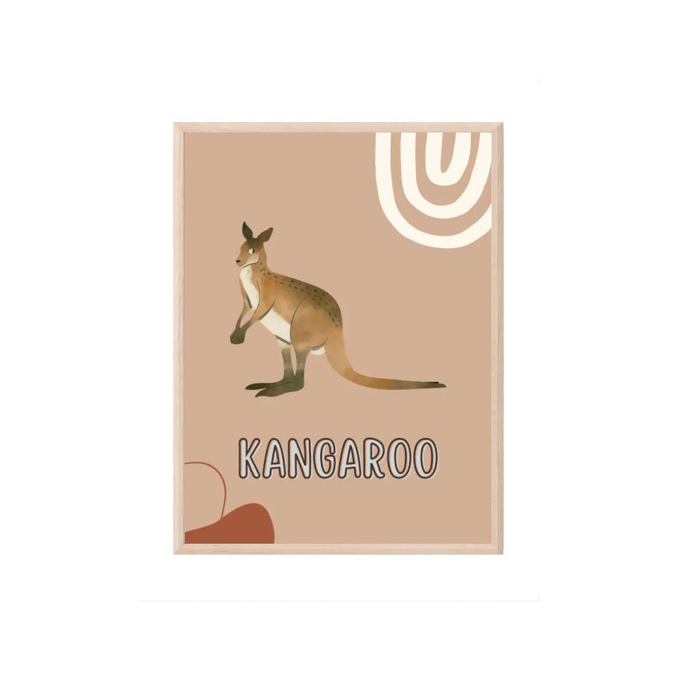 Kangaroo/Känguru Tierposter