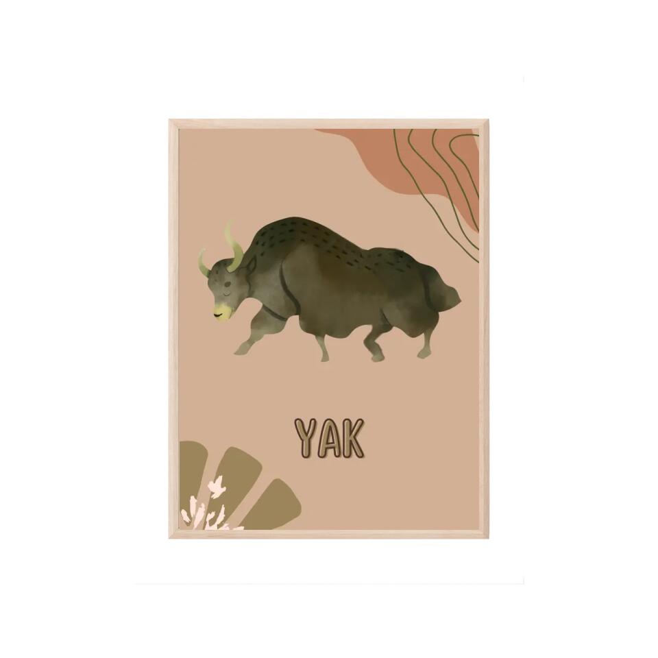 Yak/Grunzochse Tierposter