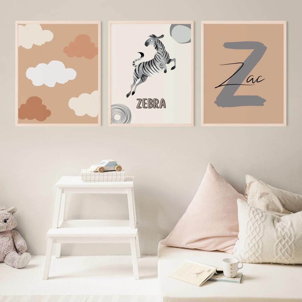 Zebra Tierposter