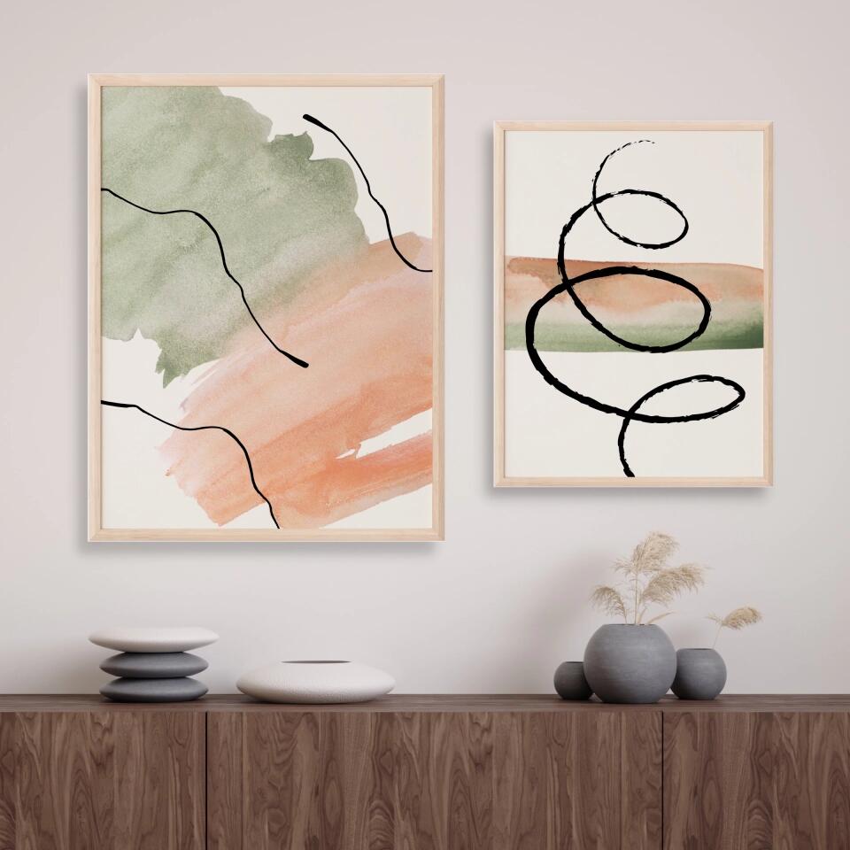 Abstract green art Poster