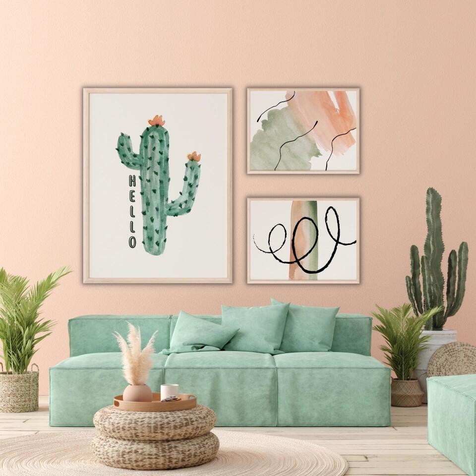 Hello! Cactus Poster