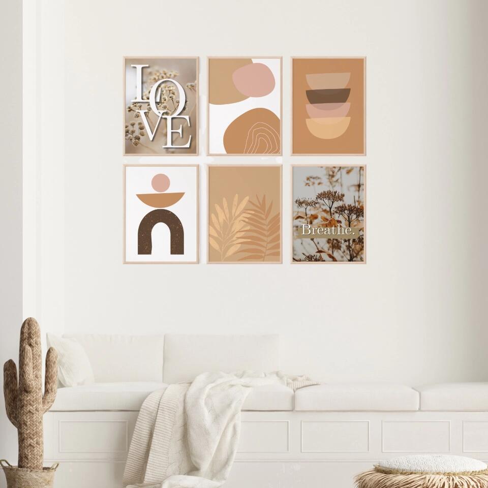 Brown abstract art Poster